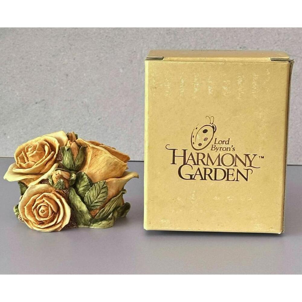 Yellow Rose Harmony Kingdom Trinket Box Figurine 🎁 HTF Rare Collectible🌿 - Picture 4 of 8